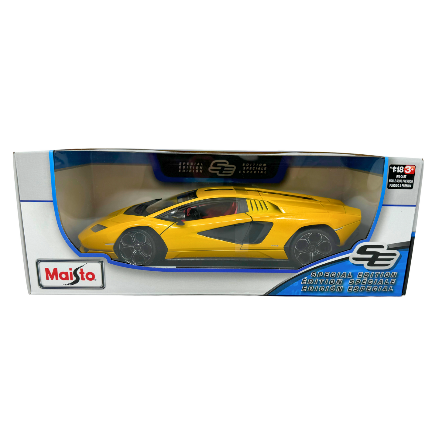 Maisto Lamborghini Countach LPI 800-4 Special Edition 1:18 Diecast Yellow Color