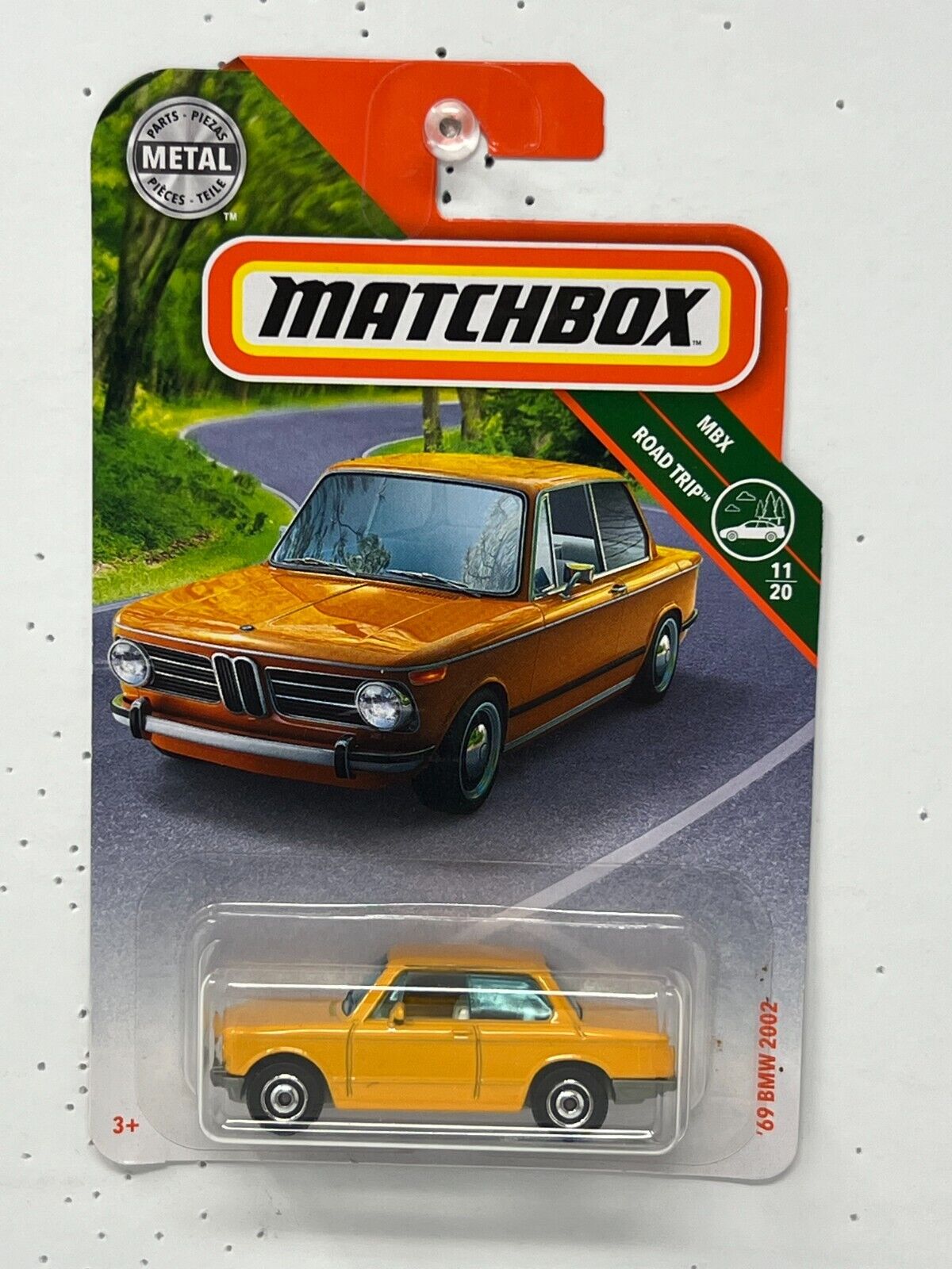 Matchbox Road Trip 1969 BMW 2002 1:64 Diecast Yellow