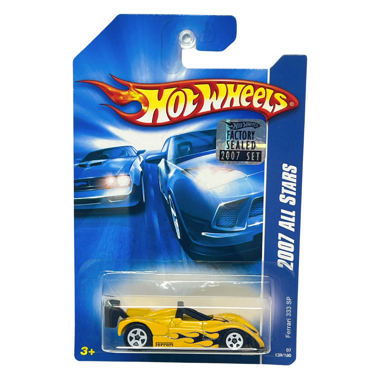 Hot Wheels 2007 All Stars Ferrari 333 SP Yellow 1:64 Diecast Factory Sealed Set