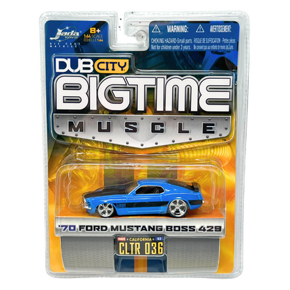 Jada Dub City Bigtime Muscle 1970 Ford Mustang Boss 429 1:64 Diecast Blue