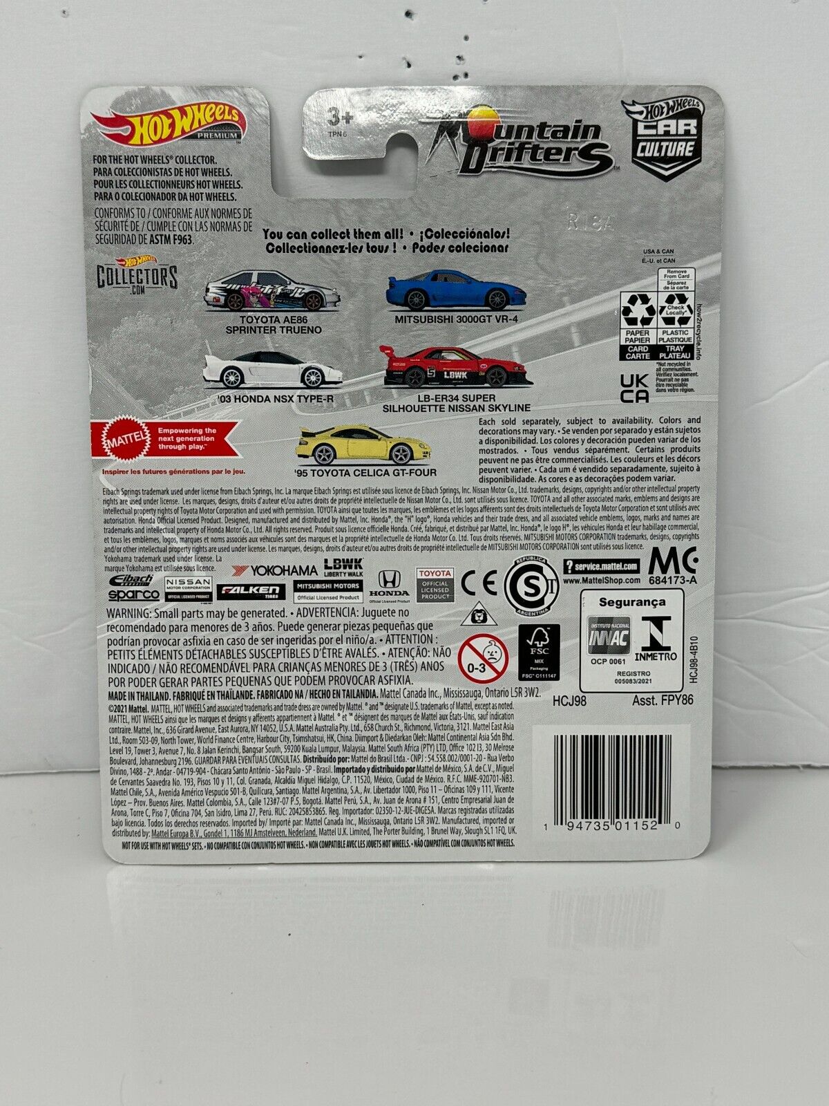 Hot Wheels Premium Mountain Drifters Mitsubishi 3000GT VR-4 1:64 Diecast