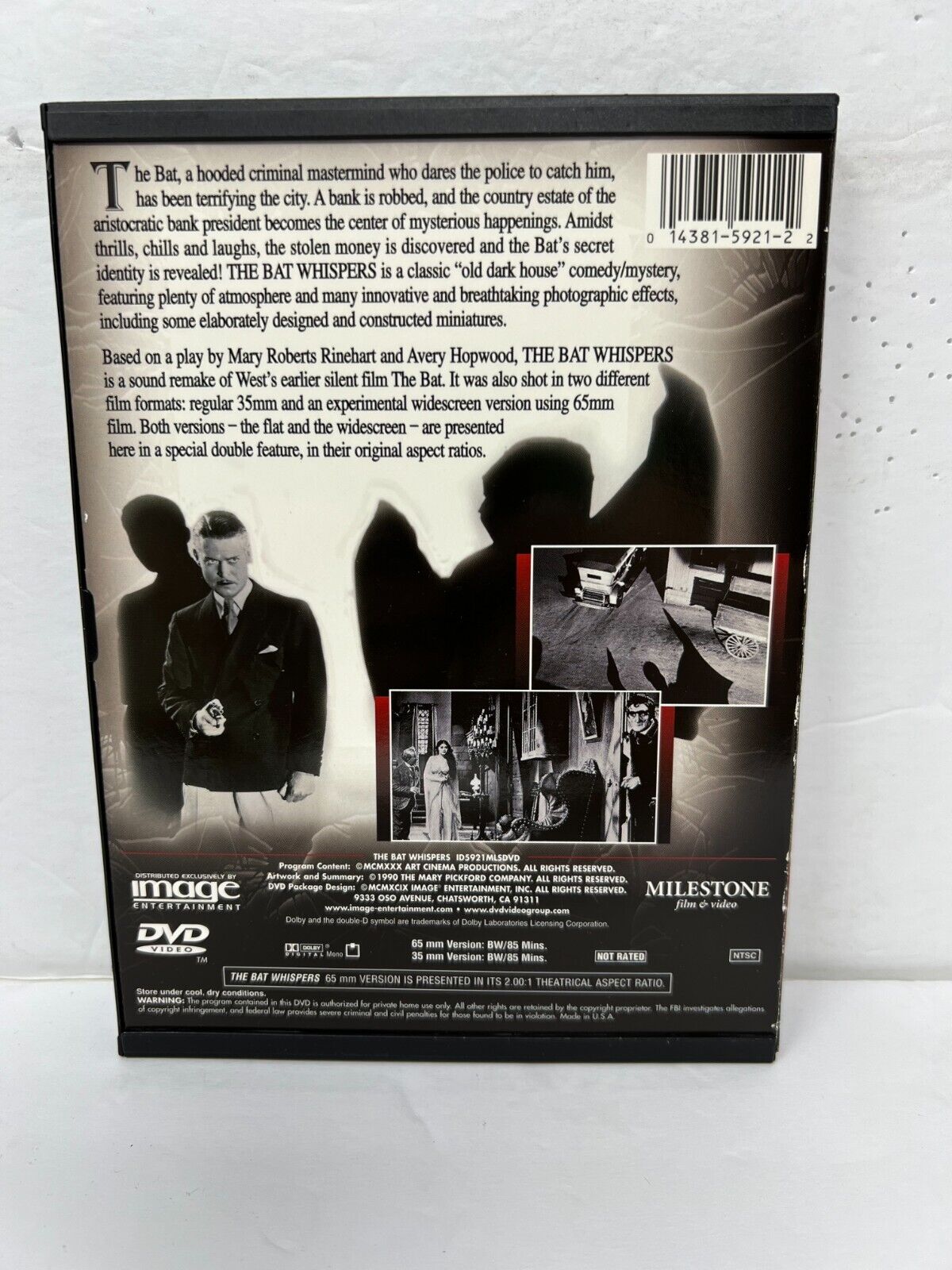 The Bat Whispers (DVD) Thriller Good Condition!!!