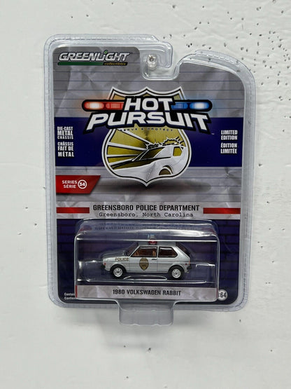 Greenlight Hot Pursuit 1980 Volkswagen Rabbit 1:64 Diecast