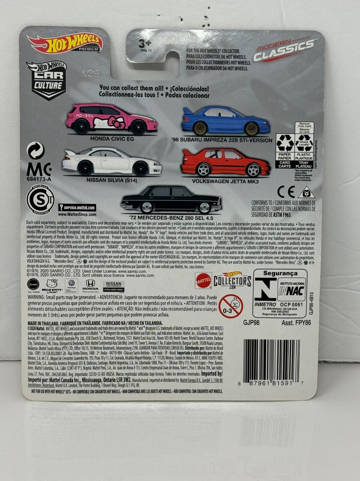 Hot Wheels Premium Modern Classics Volkswagen Jetta MK3 1:64 Diecast