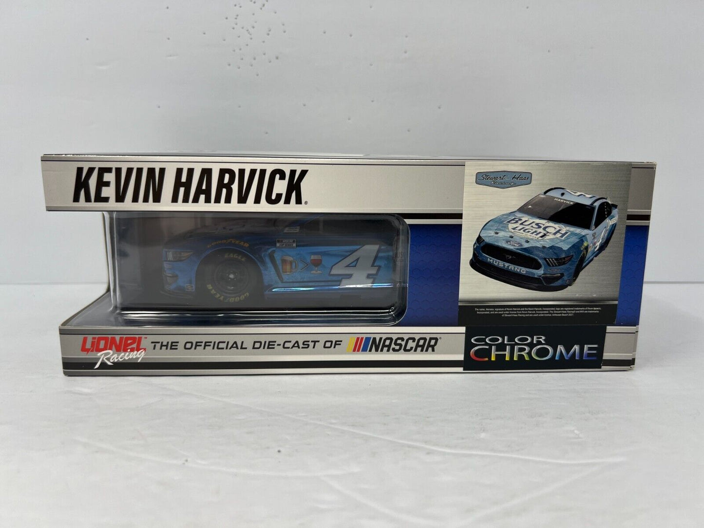 Lionel Nascar #4 Kevin Harvick Busch Light Mustang 1:24 Diecast Chrome (1 of 72)