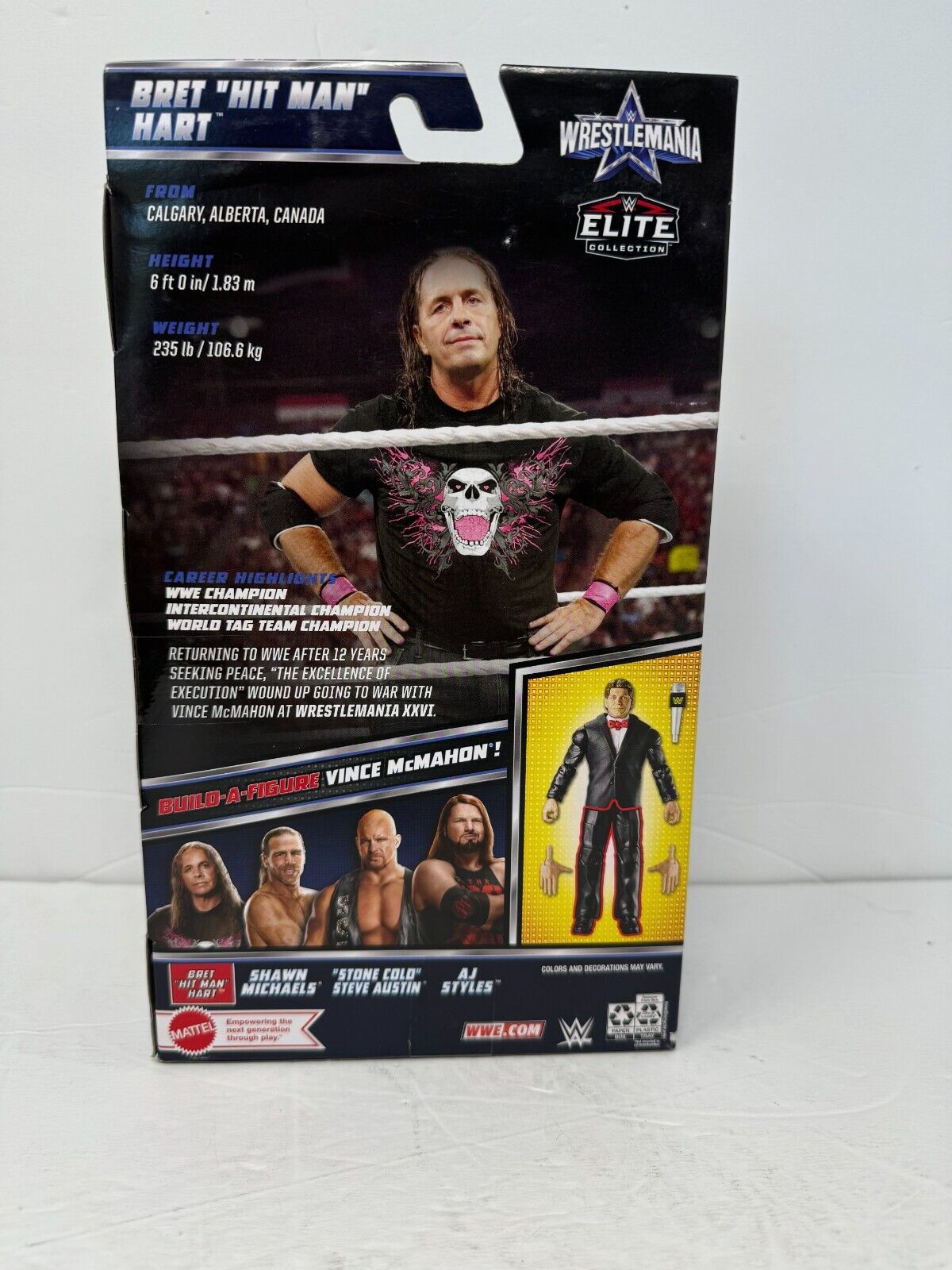 WWE Bret the Hitman Hart Elite Collection WrestleMania 38 Action Figure Mattel