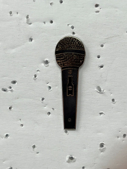 Microphone Music Lapel Pin