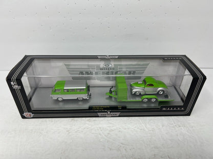 M2 Machines Americar Dodge A100 Van & 1941 Willys Coupe Auto-Hauler 1:64 Diecast