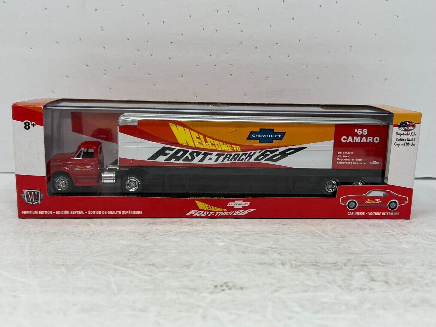 M2 Machines Fast-Track C60 Truck & Chevy Camaro Z28  Auto-Haulers 1:64 Diecast