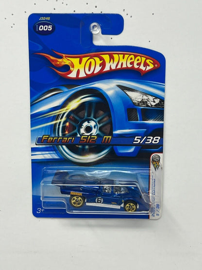 Hot Wheels 2006 First Editions Ferrari 512M Blue 1:64 Diecast