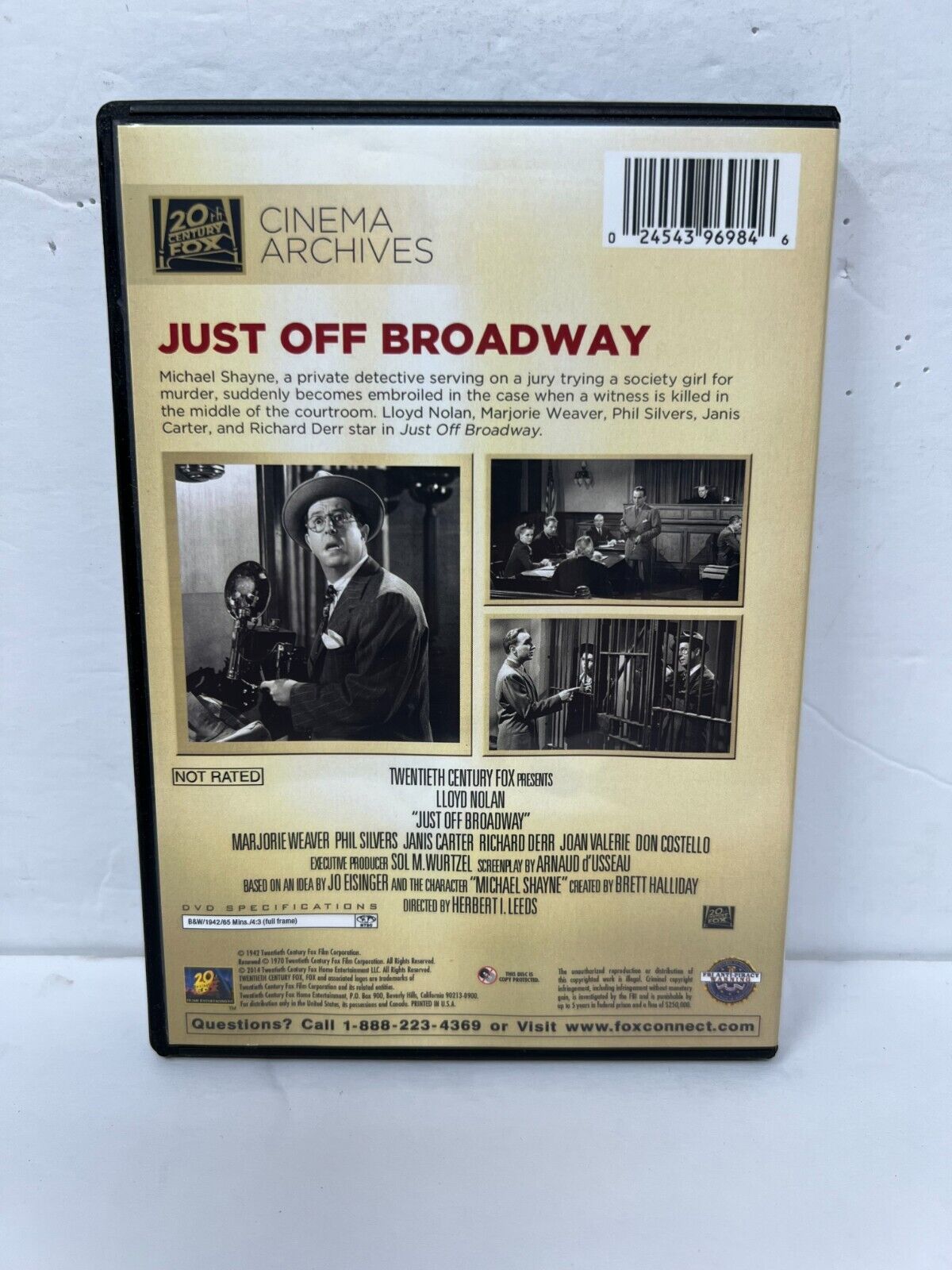 Just Off Broadway (DVD) Thriller Good Condition!!!