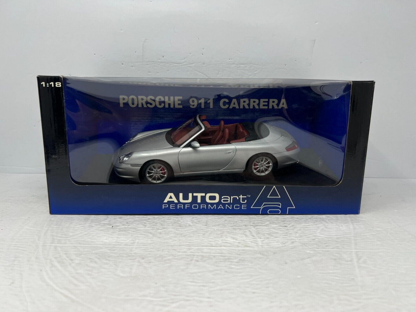 Autoart Porsche 911 Carrera Cabrio Facelift Arktissilber Metallic 1:18 Diecast