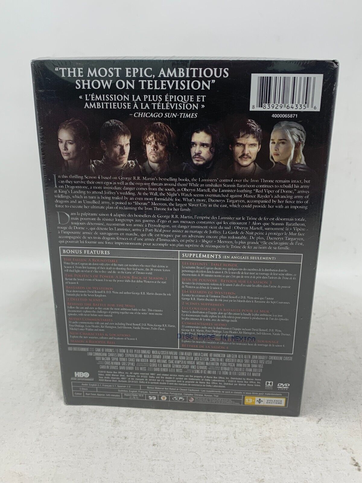 Game of Thrones Season 4 (DVD) TV Series Boxset with Funko Pop! Mini Figure