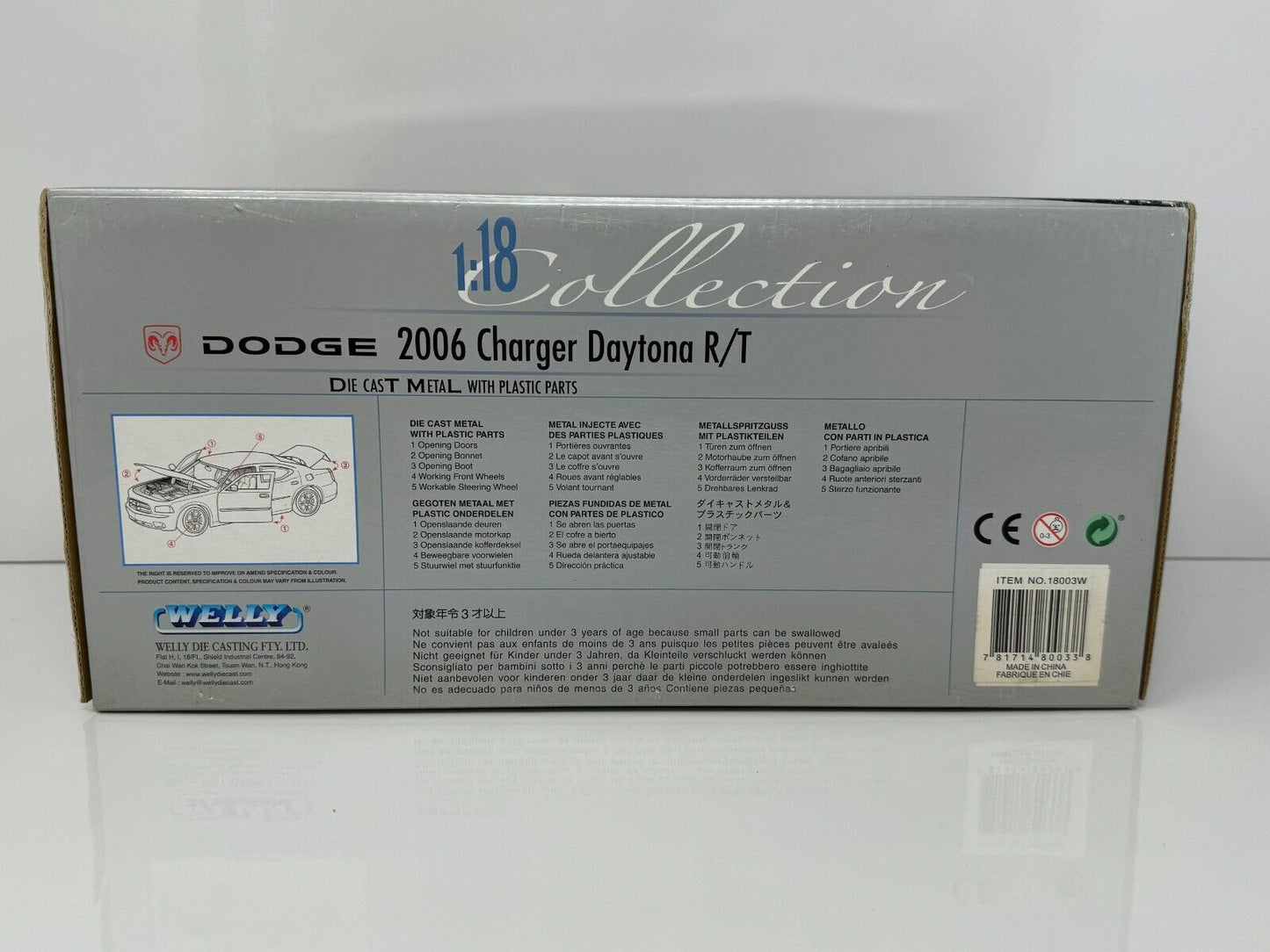 Welly 2006 Dodge Charger Daytona RT 1:18 Diecast