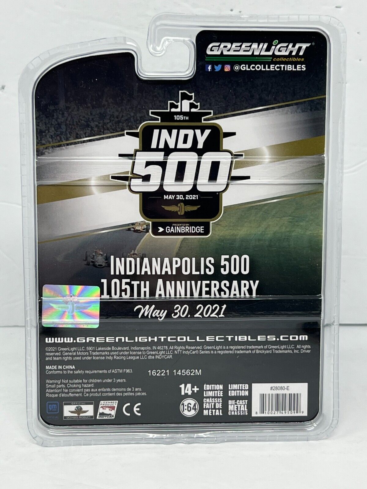 Greenlight 105th Indy 500 2021 Chevrolet Tahoe 1:64 Diecast