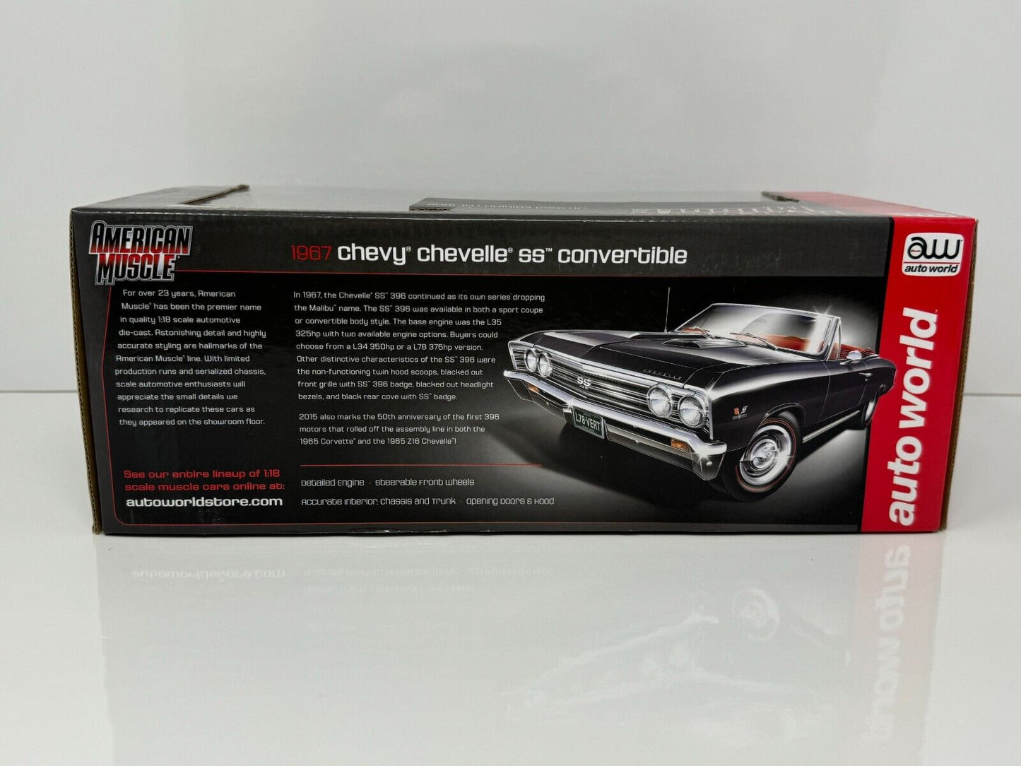 Auto World 1967 Chevy Chevelle SS Convertible Limited 1:18 Diecast 1 of 1002