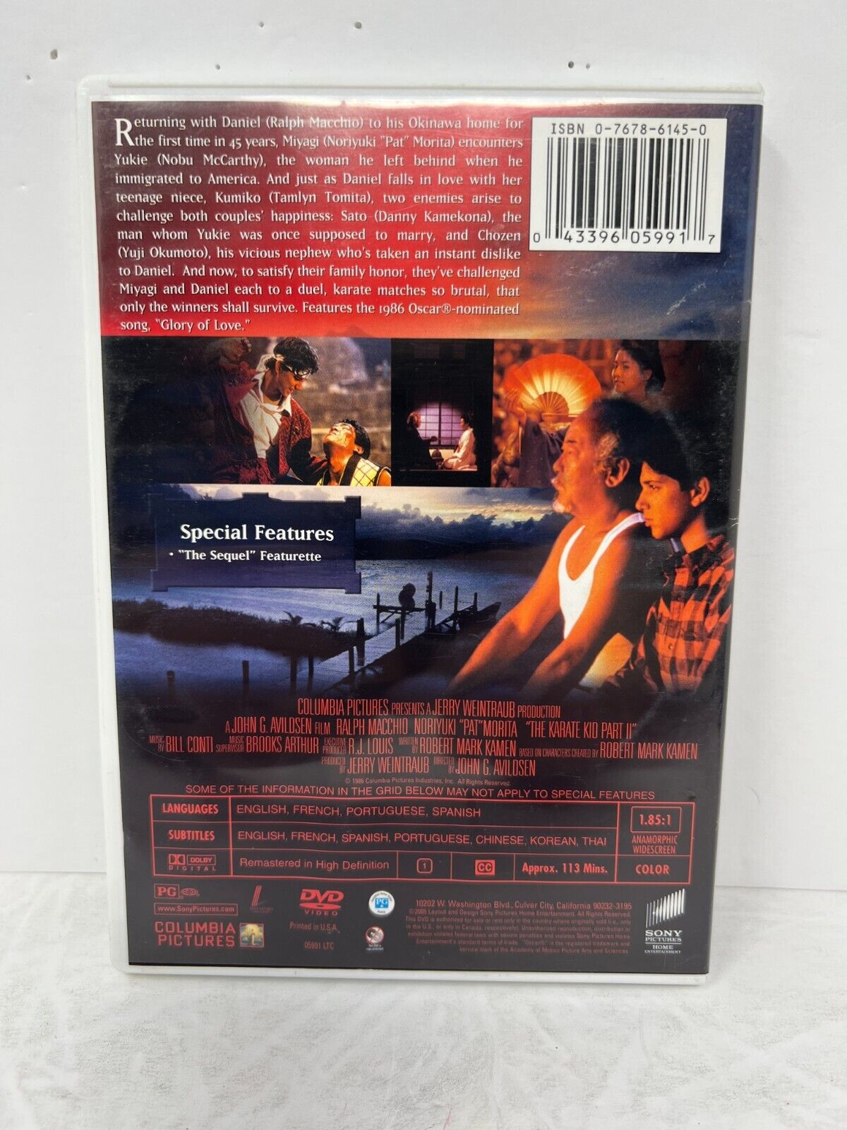 The Karate Kid Part II (DVD) Martials Arts Good Condition!!!