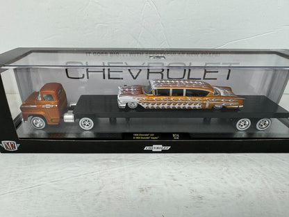 M2 Machines 1958 Chevrolet LCF & 1958 Chevy Impala Auto-Haulers 1:64 Diecast