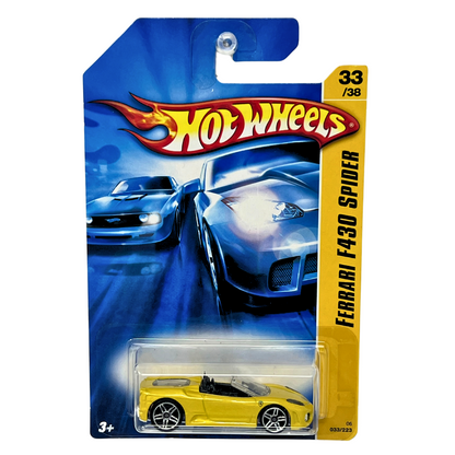 Hot Wheels Ferrari F430 Spider Yellow 1:64 Diecast