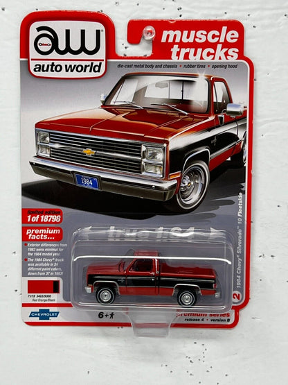 Auto World Muscle Trucks 1984 Chevy Silverado 10 Fleetside 1:64 Diecast Version B