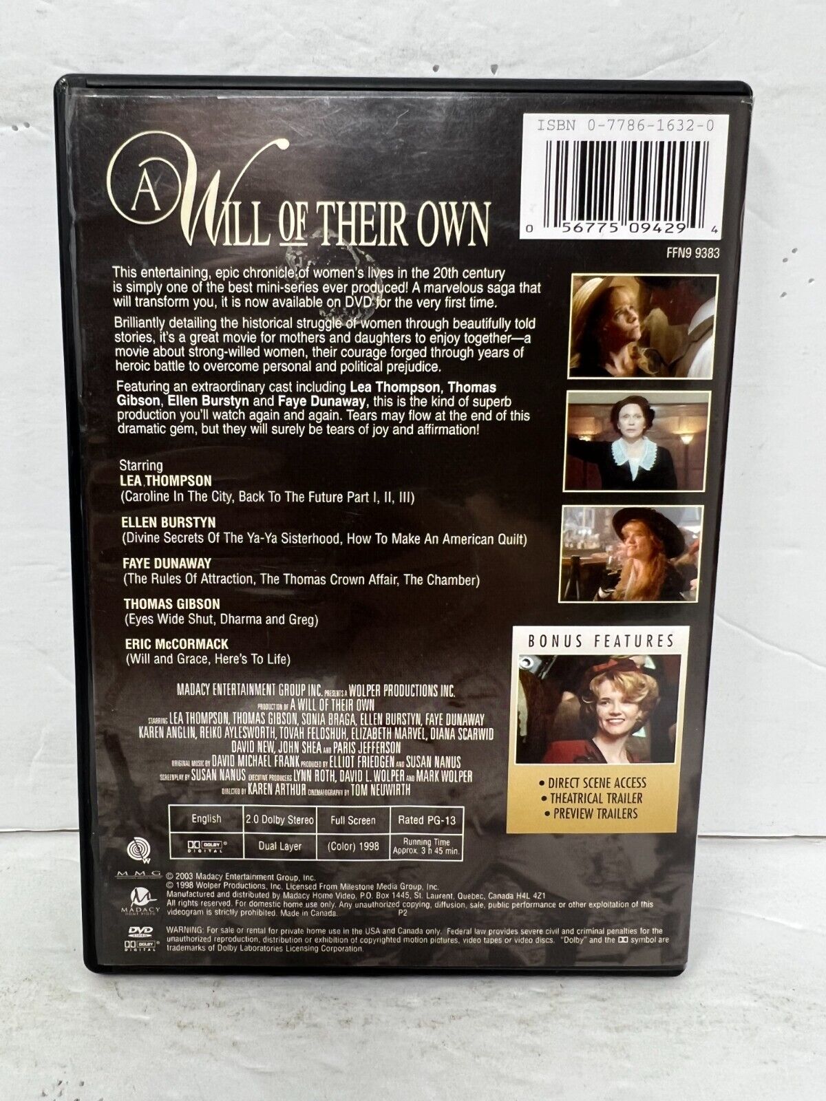 Will Of Their Own (DVD) Drama Good Condition!!!