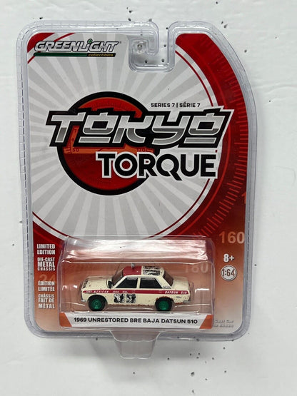 Greenlight Tokyo Torque 69 Unrestored Bre Baja Datsun GREEN MACHINE 1:64 Diecast