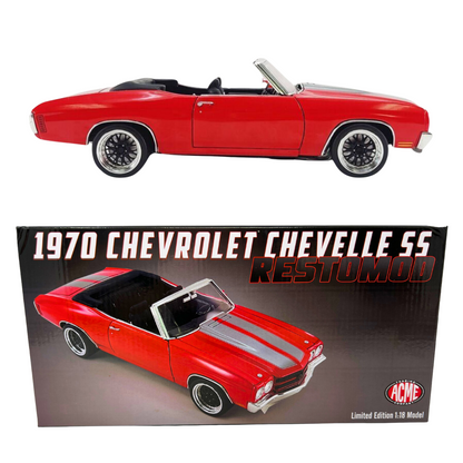 ACME 1970 Chevrolet Chevelle SS Restomod Red Limited Edition 1:18 Diecast