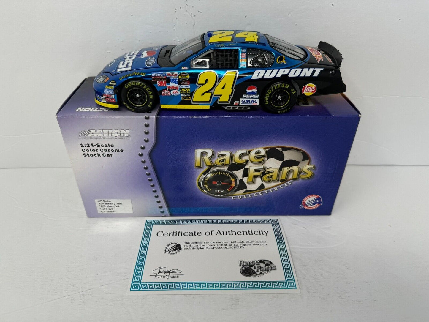 Action Nascar #24 Jeff Gordon Pepsi 2005 Monte Carlo Color Chrome 1:24 Diecast