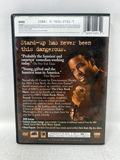 Chris Rock Never Scared (DVD) Stand-up Comedy Good Condition!!!