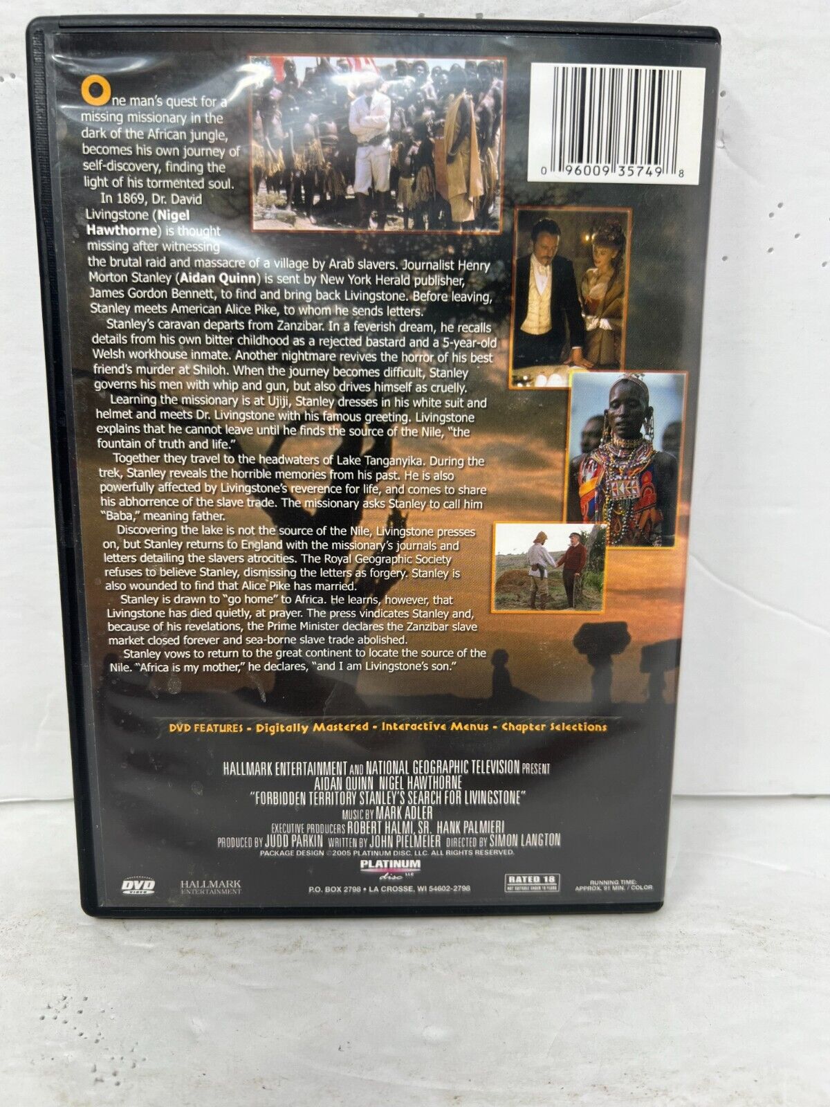 Forbidden Territory: Stanley's Search for Livingstone (DVD) Adventure Good Shape