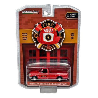 Greenlight Fire & Rescue 1992 Ford F-350 1:64 Diecast