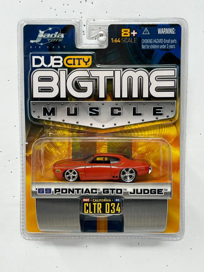 Jada Dub City Bigtime Muscle 1969 Pontiac GTO Judge 1:64 Diecast Red