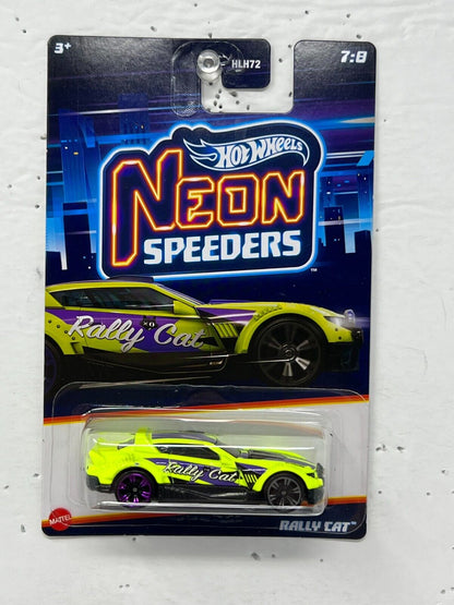 Hot Wheels Neon Speeders Rally Cat Fantasy Cars 1:64 Diecast