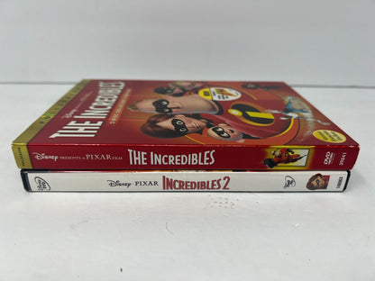 Disney The Incredibles 1 & 2 (DVD) Collection Lot of 2 Good Condition!!!