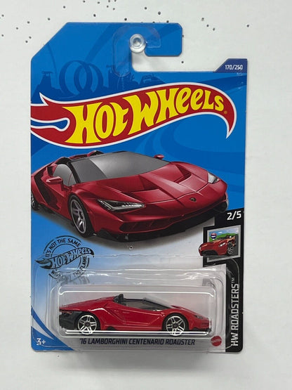 Hot Wheels HW Roadsters 2016 Lamborghini Centenario Roadster 1:64 Diecast Red V2