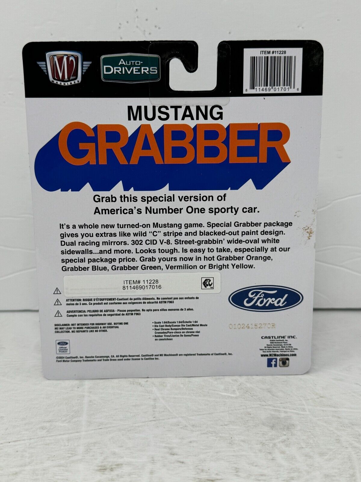 M2 Machines 1970 Ford Mustang Grabber 1:64 Diecast