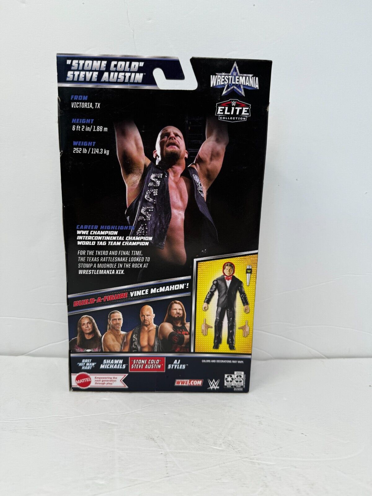 WWE Stone Cold Steve Austin Elite Collection WrestleMania Action Figure Mattel