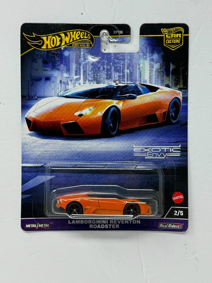 Hot Wheels Premium Exotic Envy Lamborghini Reventon Roadster 1:64 Diecast