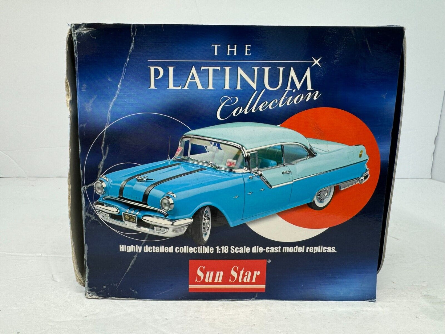 Sun Star 1955 Pontiac Star Chief Hard Top Platinum Collection 1:18 Diecast