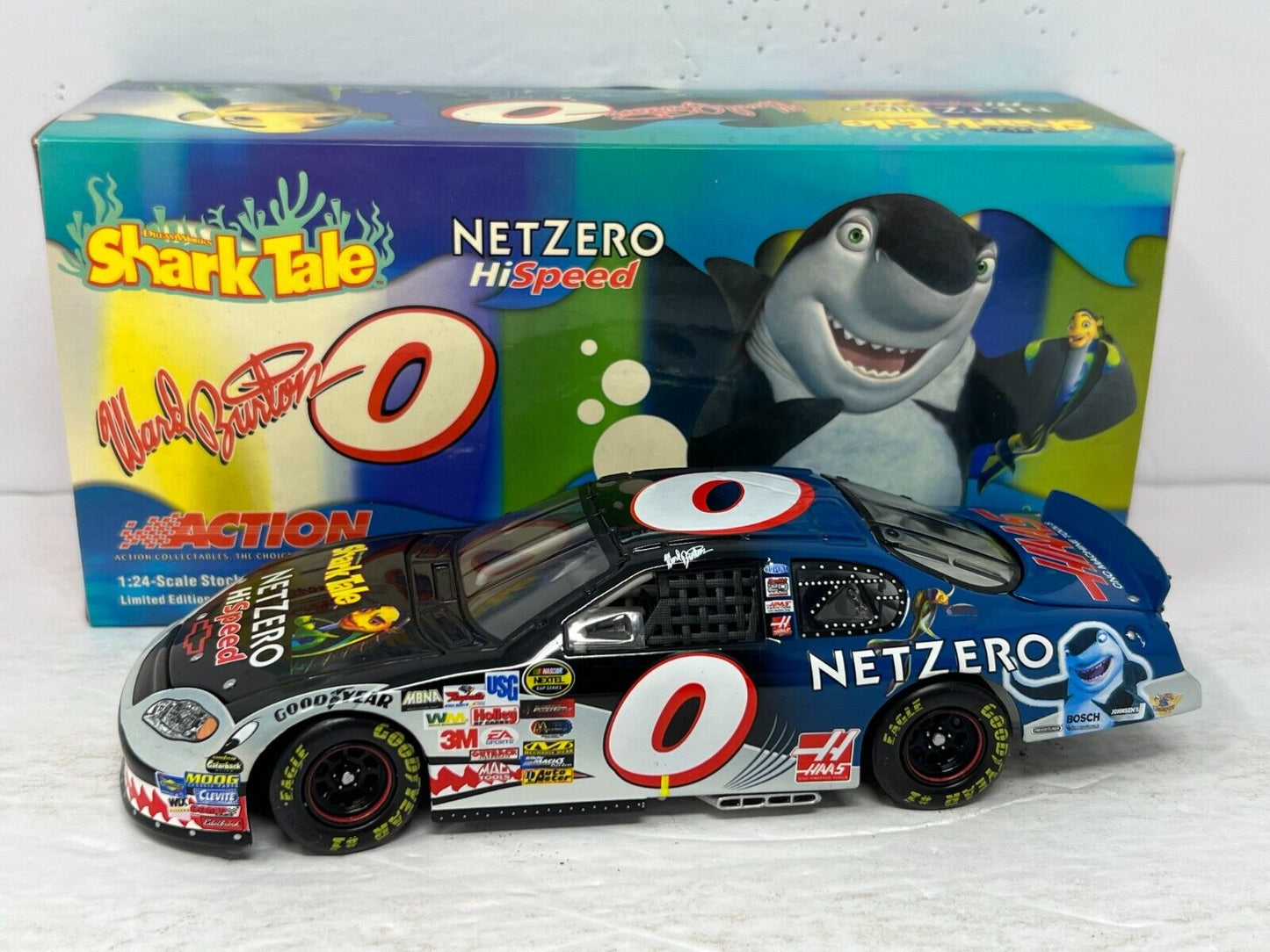 Action Nascar #0 Ward Burton NetZero Shark Tale 2004 Monte Carlo 1:24 Diecast