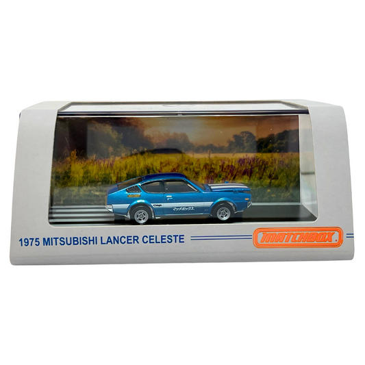 Matchbox 1975 Mitsubishi Lancer Celeste Mattel Creations 1:64 Diecast