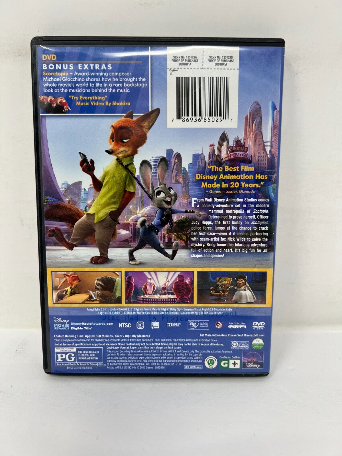 Disney Zootopia (DVD) Good Condition!!!