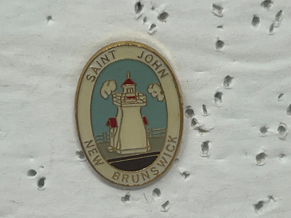 Saint John New Brunswick Lighthouse Souvenir Cities & States Lapel Pin SP5