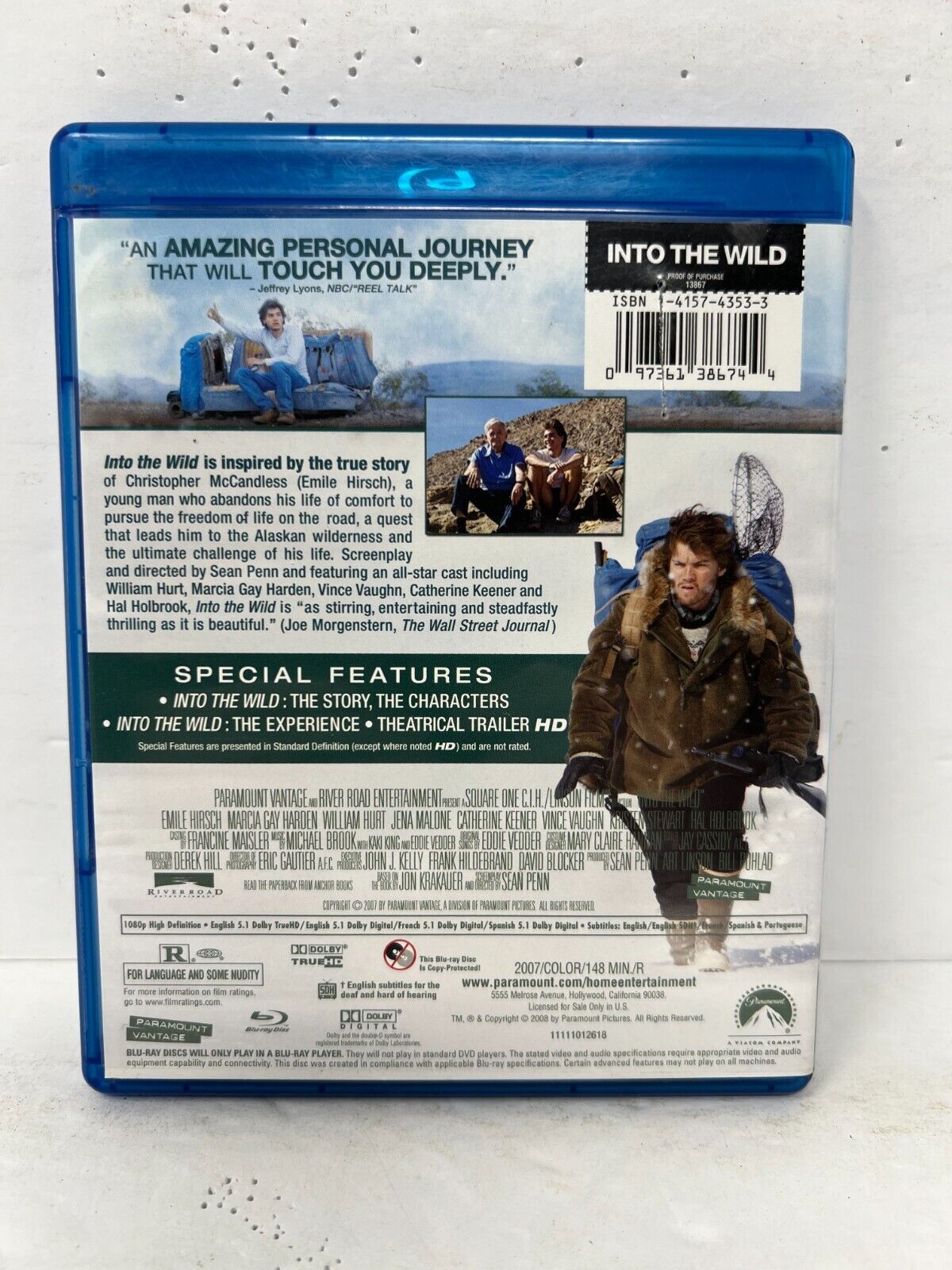 Into the Wild (Blu-ray) Adventure Good Condition!!!