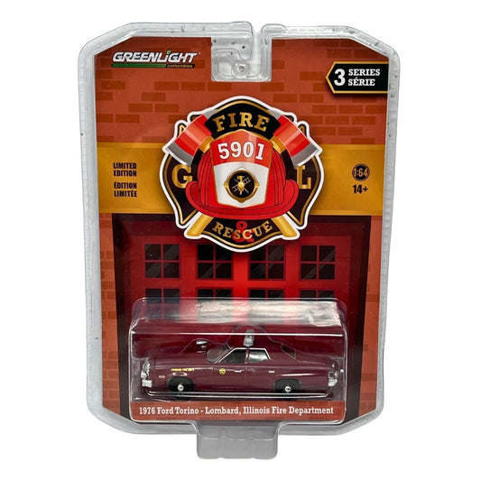 Greenlight Fire & Rescue 1976 Ford Torino 1:64 Diecast