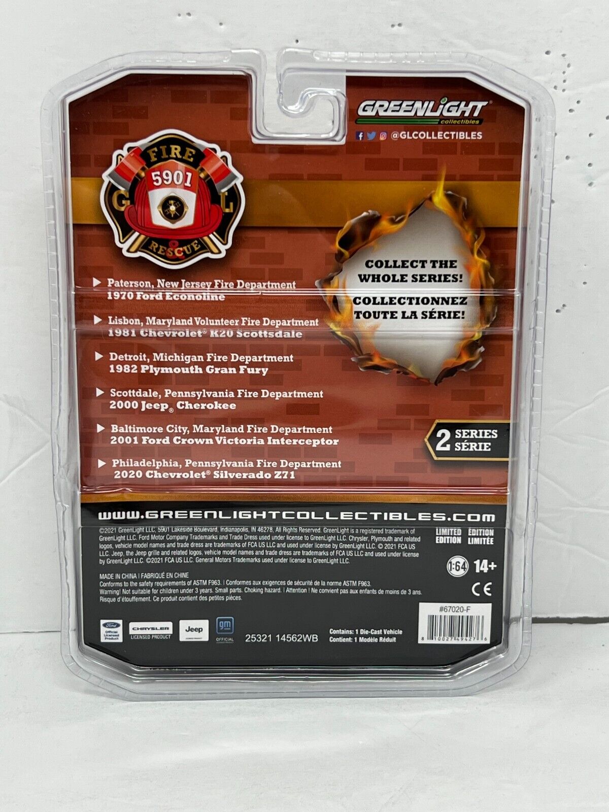 Greenlight Fire & Rescue 2020 Chevrolet Silverado Z71 1:64 Diecast