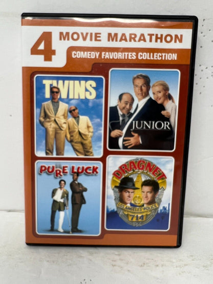 Twins / Junior / Pure Luck / Dragnet (DVD) Comedy Good Condition!!!