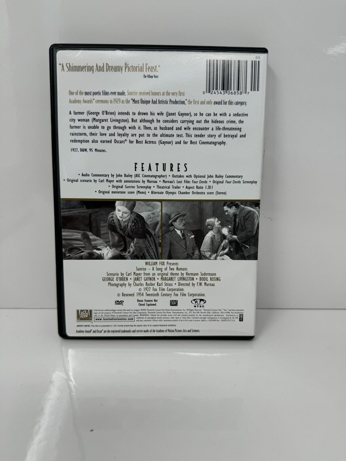 Sunrise: A Song of Two Humans (DVD) Romance Good Condition!!!