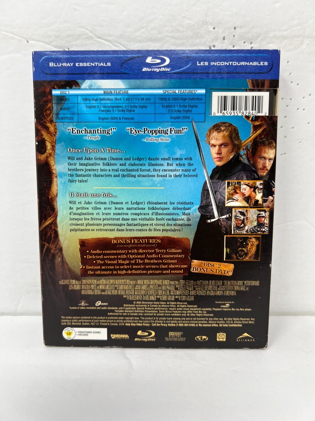 The Brothers Grimm (Blu-ray) Fantasy Good Condition!!!