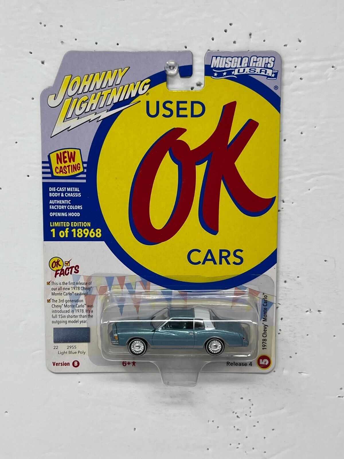 Johnny Lightning Used OK Cars 1978 Chevy Monte Carlo 1:64 Diecast Version B V2